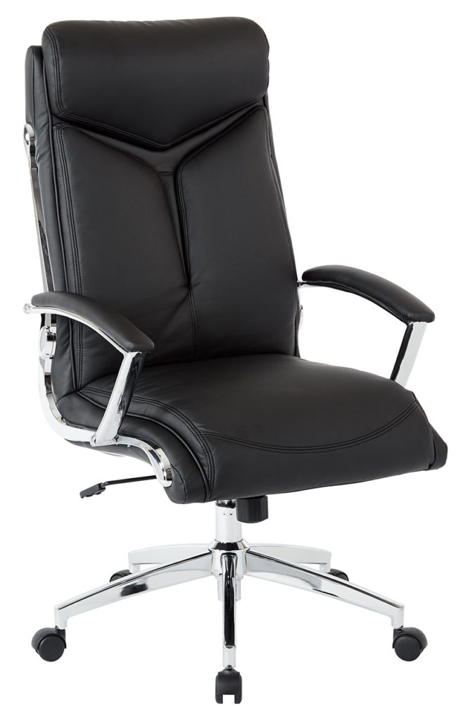 Executive Faux Leather High Back Chair PnP Office Furniture   FL90071 Black 658x1024 